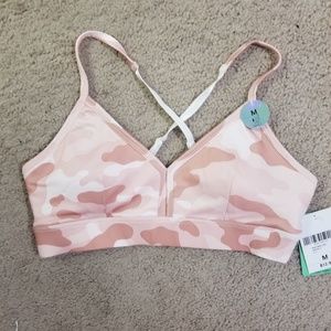F21 pink camo sports bra
